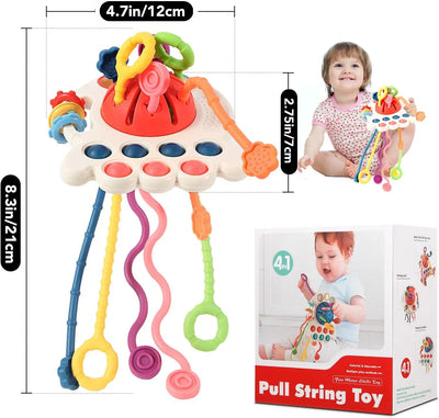Stimulate and Entertain Your Baby with a 4-in-1 Pull String Sensory Toy