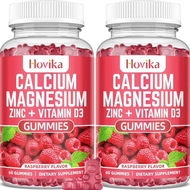 Calcium Magnesium Zinc Gummies with Potassium Vitamin C B6 D3 K2