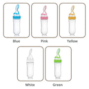 Safe Useful Silicone Baby Bottle With Spoon Food Supplement Rice Cereal Bottles Squeeze Spoon Milk Feeding Bottle Cup