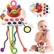 Baby Sensory Teething Toy Infant Montessori Chew Training Kids Pull String Activity Toy for Toddlers Push and Pull Toys