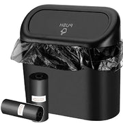 1Pcs Leak-proof Mini Car Trash Can with Lid Small Car Accessories Includes 60 (300) Garbage Bags for Vehicle Interior