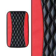 Car Armrest Cover Mat Universal PU Leather Ethnic Style Print Waterproof Non Slip Storage Box Pad Auto Styling Interior Accessor