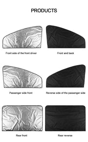 SEAMETAL 2Pcs Car Side Window Sun Shade Curtain Summer Sun Protection Sunshade Cover UV Reflective Magnetic Car Privacy Curtains