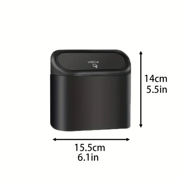 1Pcs Leak-proof Mini Car Trash Can with Lid Small Car Accessories Includes 60 (300) Garbage Bags for Vehicle Interior