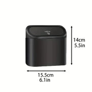 1Pcs Leak-proof Mini Car Trash Can with Lid Small Car Accessories Includes 60 (300) Garbage Bags for Vehicle Interior