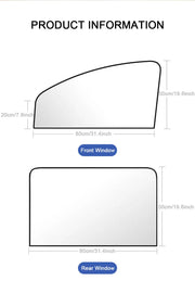 SEAMETAL 2Pcs Car Side Window Sun Shade Curtain Summer Sun Protection Sunshade Cover UV Reflective Magnetic Car Privacy Curtains