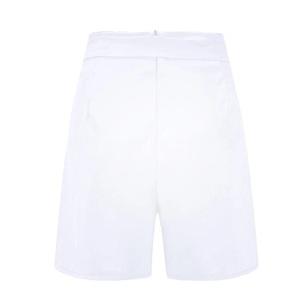 Y2K Solid Button Front Shorts Tie Waist Beach Summer High Waist Shorts Women's Clothing