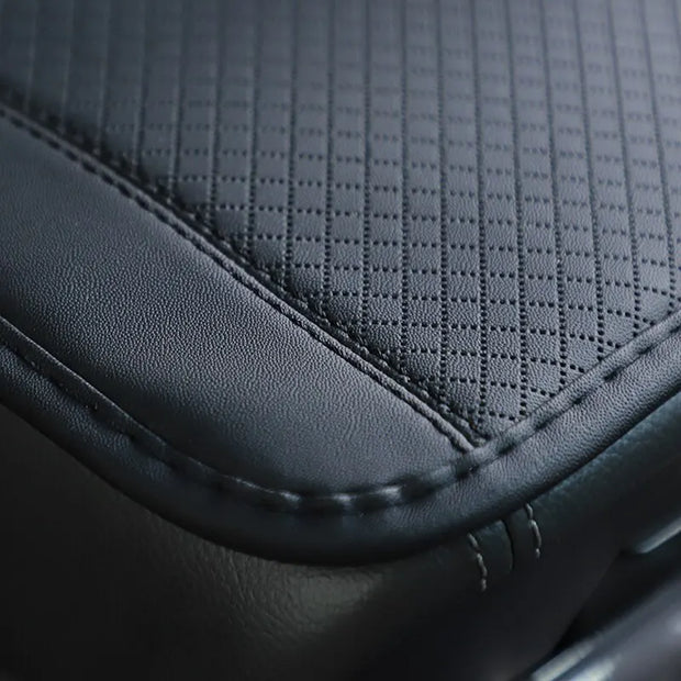 Car Armrest Cover Mat Universal PU Leather Ethnic Style Print Waterproof Non Slip Storage Box Pad Auto Styling Interior Accessor