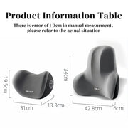 Car Neck Pillow Memory Foam Protective Lumbar Support Backrest Relieves Pressure Breathable Car Headrest Pillow Car Assesories