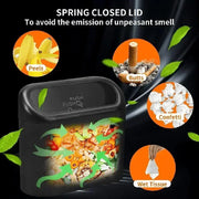 1Pcs Leak-proof Mini Car Trash Can with Lid Small Car Accessories Includes 60 (300) Garbage Bags for Vehicle Interior