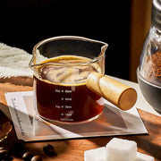 [Hot Sales] 75ml Glass Espresso Measuring Cup Double/Single Mouth Glass Milk Jug with Handle Glass Scale Measuring Mugs