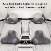 Car Neck Pillow Memory Foam Protective Lumbar Support Backrest Relieves Pressure Breathable Car Headrest Pillow Car Assesories