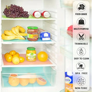 4PCS EVA Waterproof Refrigerator Liner Mat Washable Mildew Kitchen Pad Anti-oil Cabinet Drawer Placemat Heat-insulat Fridge Mat